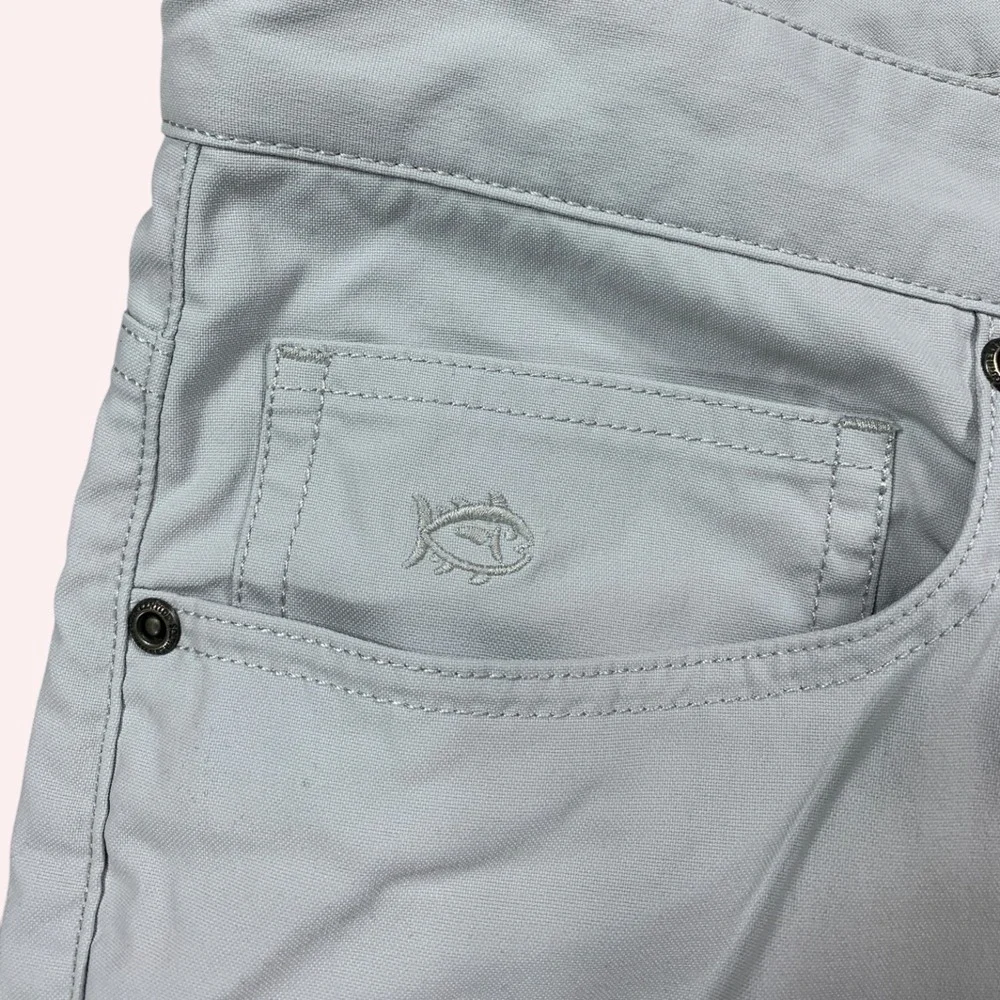 Southern Tide Intercoastal Pant Mens 32x27 Seagull Grey Golf Wicking Stretch